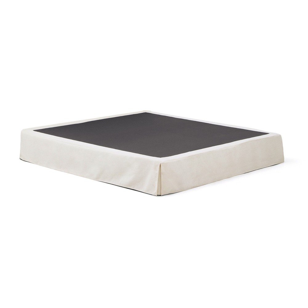 Fehér kárpitozott franciaágy ágytámla nélkül 180x200 cm Jaira  Kave Home