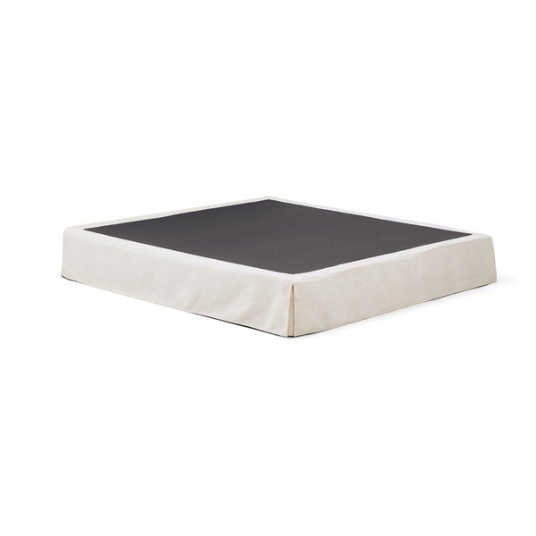 Fehér kárpitozott franciaágy ágytámla nélkül 180x200 cm Jaira – Kave Home