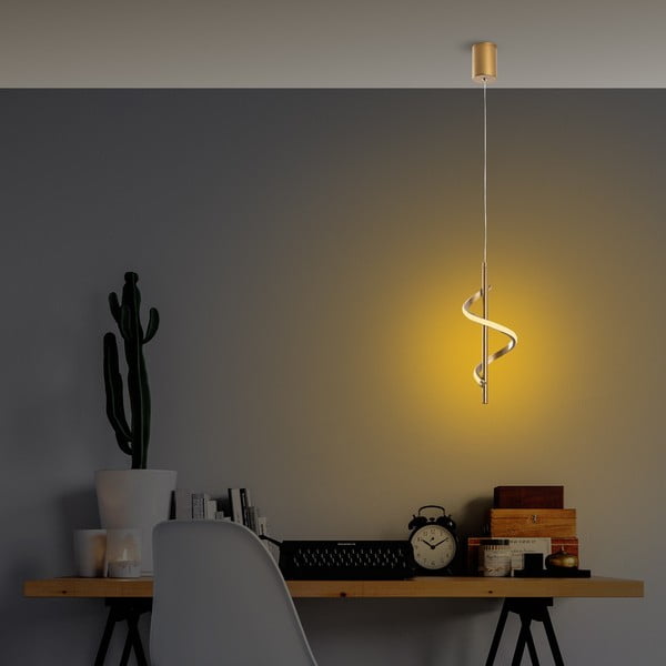Aranyszínű LED függőlámpa ø 16 cm Likma – Opviq lights-image-4