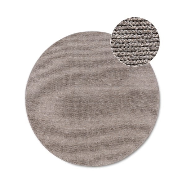 Világosbarna kézi szövésű gyapjú kerek szőnyeg ø 160 cm Francois – Villeroy&Boch