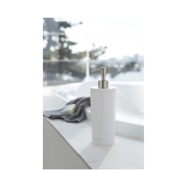 Fehér műanyag szappanadagoló 500 ml Round – YAMAZAKI-image-3