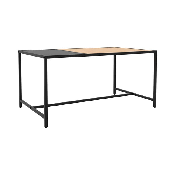 Fekete-natúr színű dohányzóasztal 60x100 cm Altino – Unique Furniture-image-2