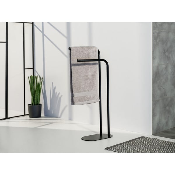 Fekete acél törölközőtartó állvány Levante – Wenko-image-2
