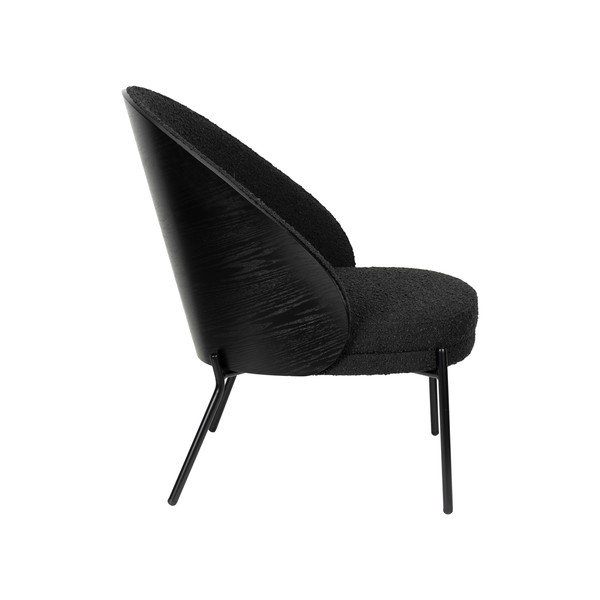 Fekete buklé fotel Rodin – Dutchbone-image-3