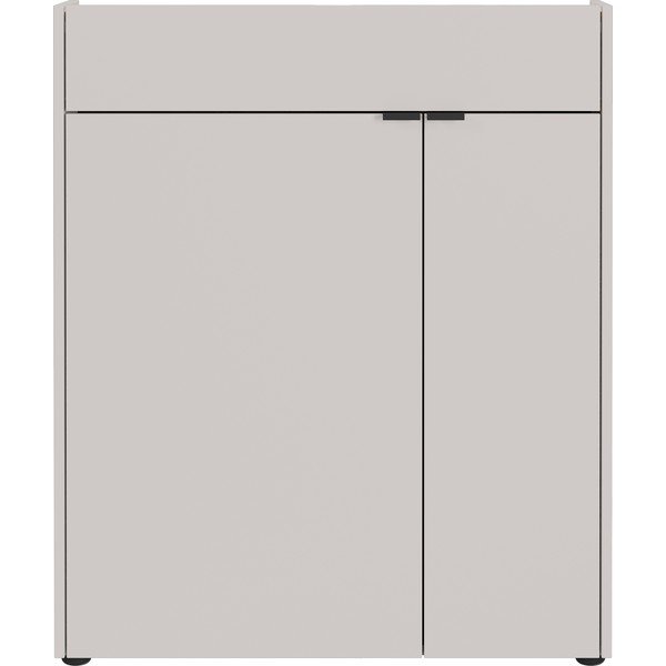 Krémszínű matt szekrény 83x99x22 cm Ameca – Germania-image-2