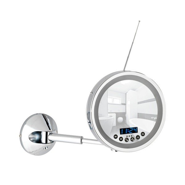Imperial falra szerelhető, nagyítós tükör, LED világítással és rádióval - Wenko-image-1