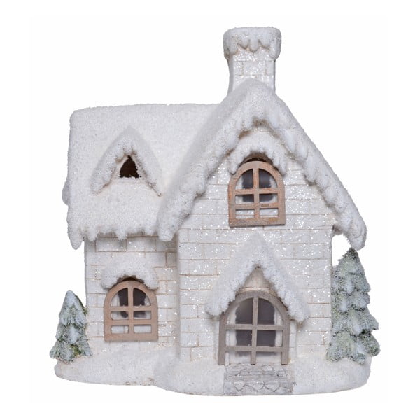 Enchanted House fehér ház alakú kerámia dekoráció, magasság 37 cm - Ewax