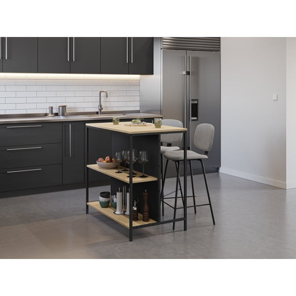 Bárasztal tölgyfa dekorral 60x100 cm Sagi – Marckeric-image-2