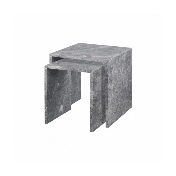 Márvány tárolóasztal szett 2 db-os 45x45 cm VARU – Blomus-image-2