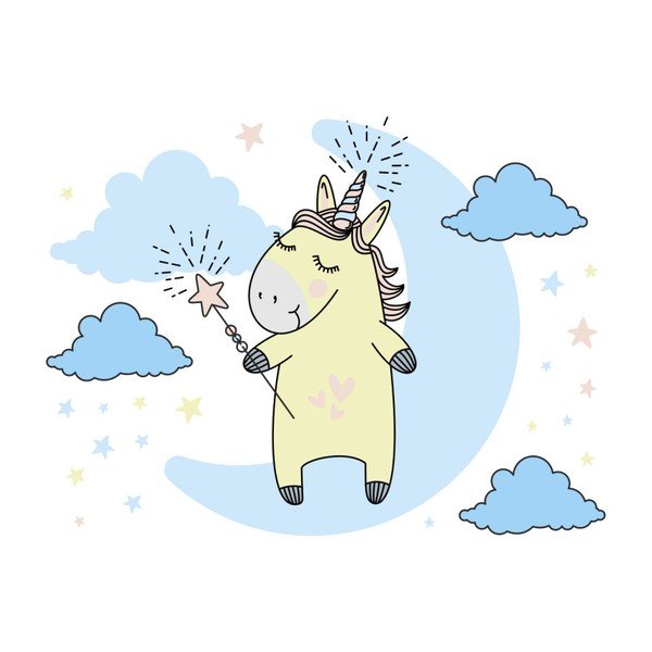 Unicorn in The Sky gyerek falmatrica szett - Ambiance-image-2