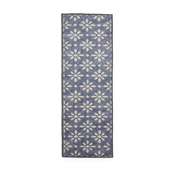 Sötétkék mosható futószőnyeg 76x230 cm Coral Blue – Think Rugs
