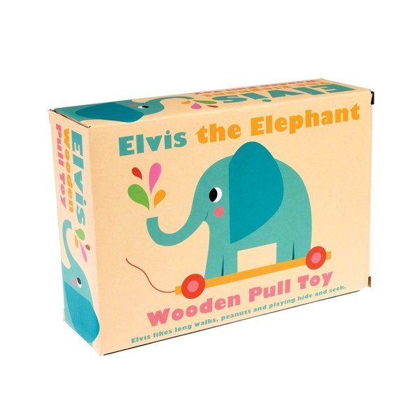 Elvis The Elephant fa gyerekjáték, hosszúság 18 cm - Rex London-image-2