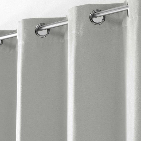 Világosszürke velúr függöny 140x240 cm Sultane – douceur d'intérieur-image-1