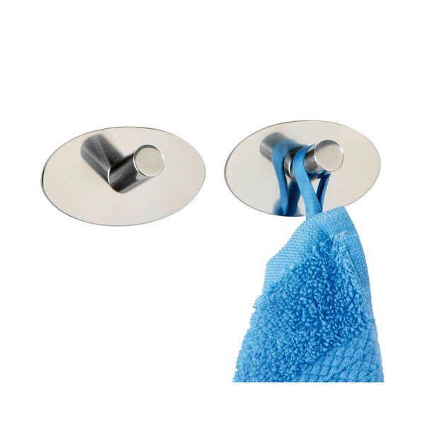 Piceno 2 db rozsdamenetes acél öntartó akasztó - Wenko-image-1