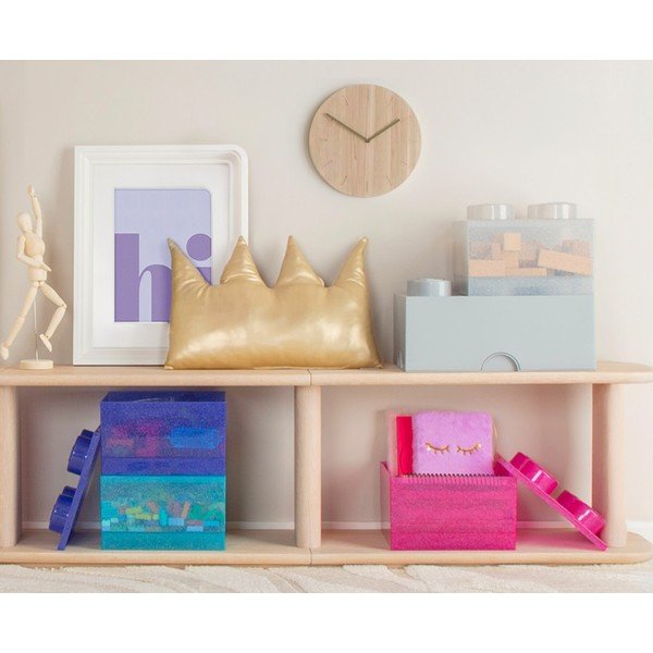 Világoskék műanyag gyerek tárolódoboz 25x25x18 cm – LEGO®-image-4