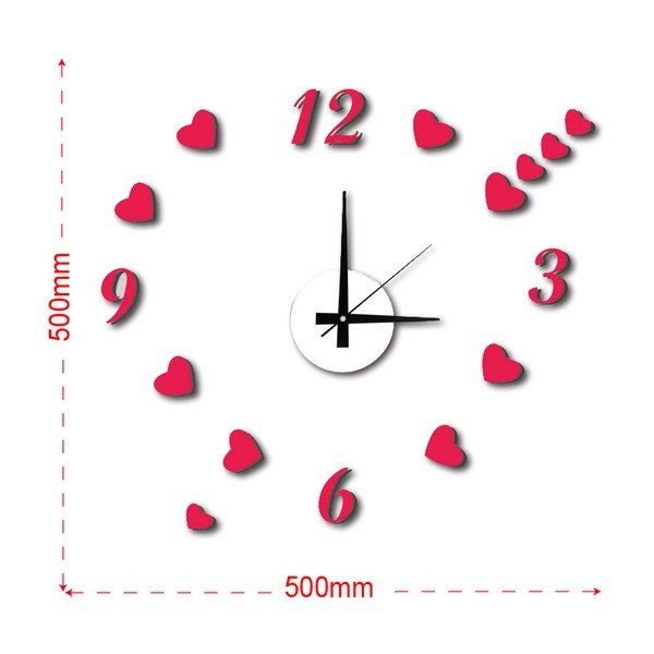 Hearts öntapadós falióra, ⌀ 50 cm - Mauro Ferretti-image-2