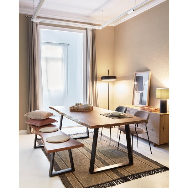 Fekete-natúr színű kétoldalas tengerifű szőnyeg 160x230 cm Brunilda – Kave Home-image-1