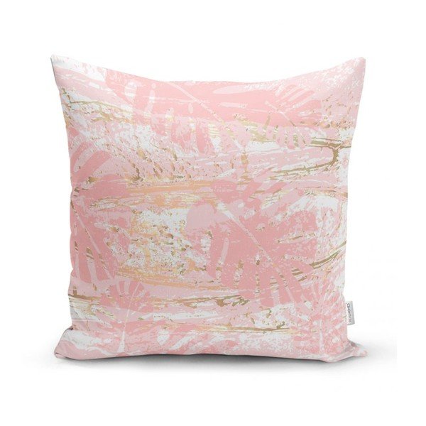 Pink Leafes Brush párnahuzat, 45 x 45 cm - Minimalist Cushion Covers