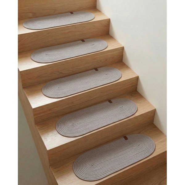 Szürkésbarna lépcsőszőnyeg szett 16 db-os 25x65 cm Milo – Vitaus-image-1