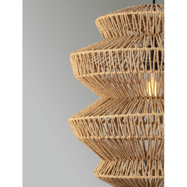 Natúr színű kötél függőlámpa ø 40 cm Nua – Nova Luce-image-2