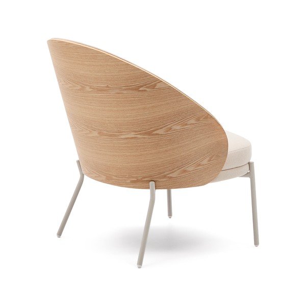 Bézs zsenília fotel Eamy – Kave Home-image-4
