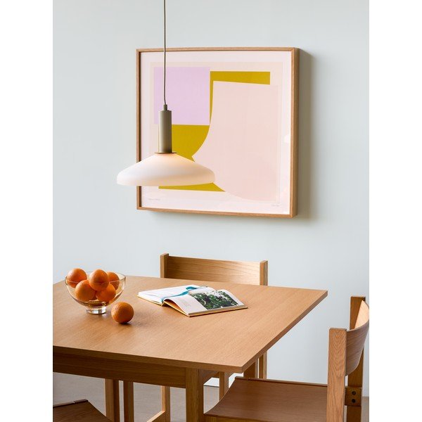 Étkezőasztal tölgyfa dekorral 110x110 cm Geo – Hübsch-image-1