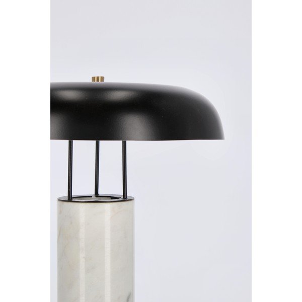Fekete-fehér márvány asztali lámpa fém búrával (magasság 33 cm) Kaithal – Bizzotto-image-4
