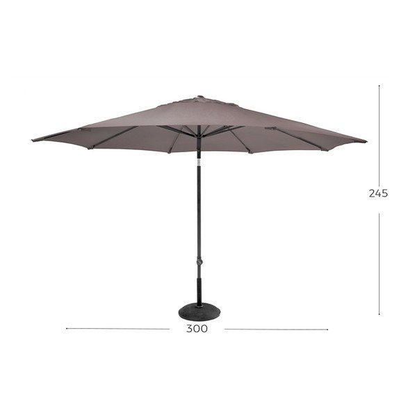 Szürke napernyő, ø 300 cm - Hartman-image-1
