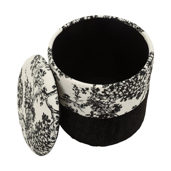 Fekete-fehér puff Oriental Style – Mauro Ferretti-image-2