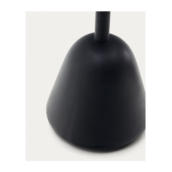 Fekete-natúr színű kerek dohányzóasztal akácfa asztallappal ø 43 cm Saura – Kave Home-image-3