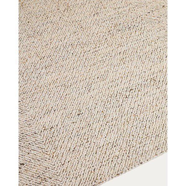 Krémszínű kézi szövésű gyapjú szőnyeg 160x230 cm Lenuo – Kave Home-image-2