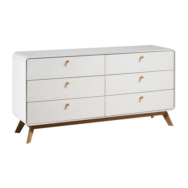 Fehér alacsony komód 150x74 cm Caitlin – Støraa-image-4