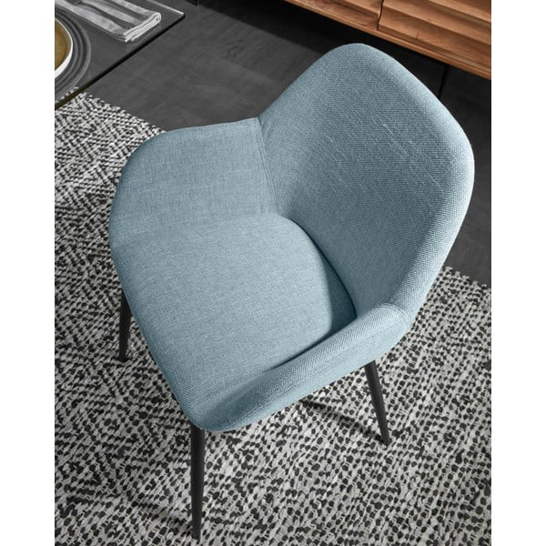 Kék kárpitozott étkezőfotel Konna – Kave Home-image-2