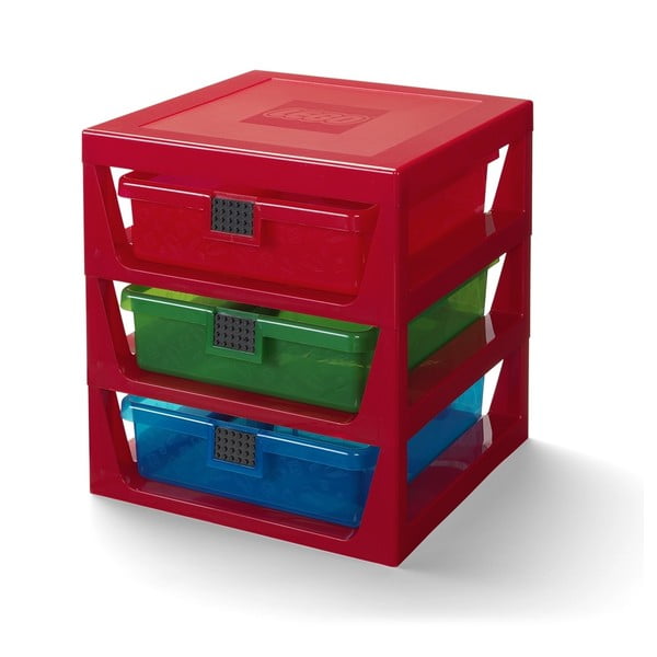 Piros tároló 3 fiókkal - LEGO®