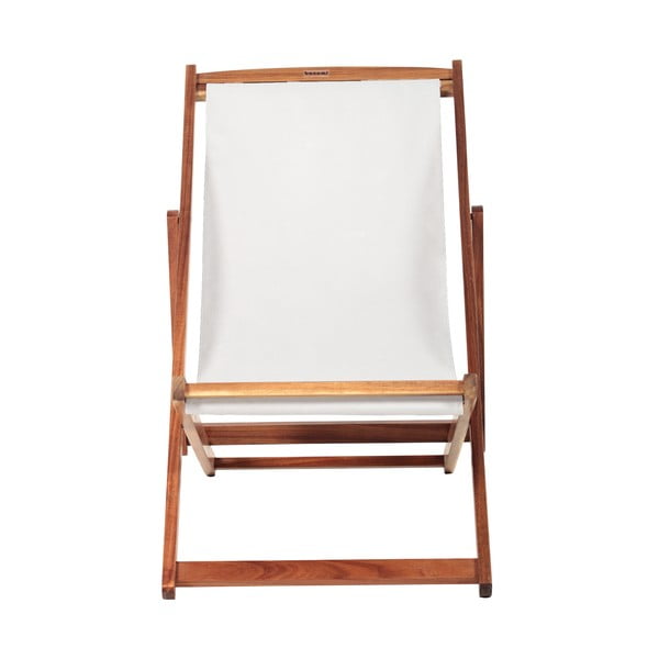 Bézs-sötét natúr színű tömörfa kerti napozóágy Dionysus – Bonami Essentials-image-1