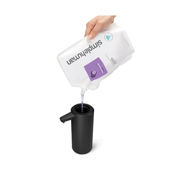 Fekete automata acél szappanadagoló 266 ml – simplehuman-image-4