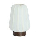 Fehér fém asztali lámpa textil búrával (magasság 29 cm) Bibia – Light & Living