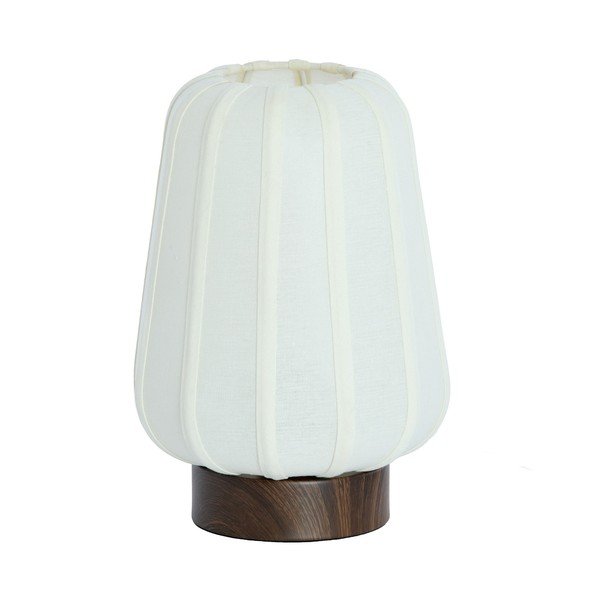 Fehér fém asztali lámpa textil búrával (magasság 29 cm) Bibia – Light & Living