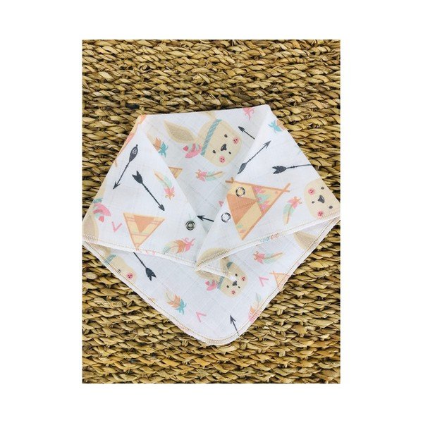 Fehér muszlin előke készlet 4 db-os Mila - Lydia&Co-image-2