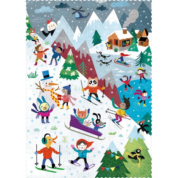 Hegyek télen-nyáron kétoldalas puzzle - Londji-image-3