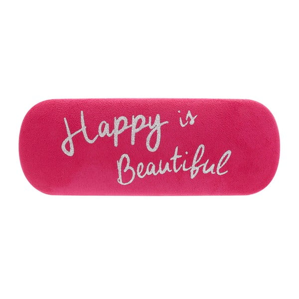 Happy is Beautiful rózsaszín szemüvegtok, 17 x 6 cm - Statement Pieces