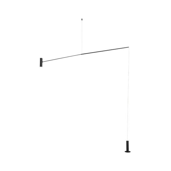Matt fekete fém LED állólámpa (magasság 250 cm) Voice – Nova Luce