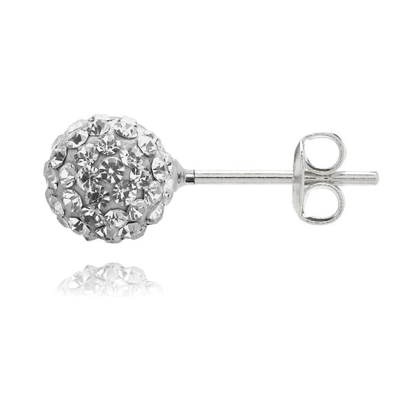 Rub ezüstszínű fülbevaló Swarovski kristályokkal - Saint Francis Crystals-image-1