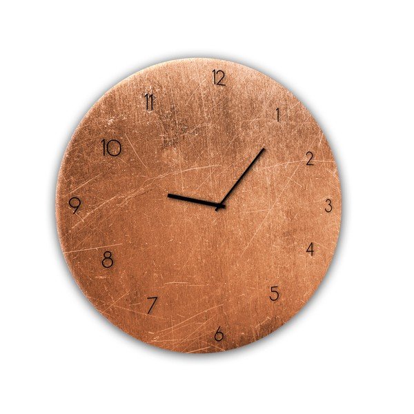 Glassclock Copper falióra, ⌀ 30 cm - Styler-image-1