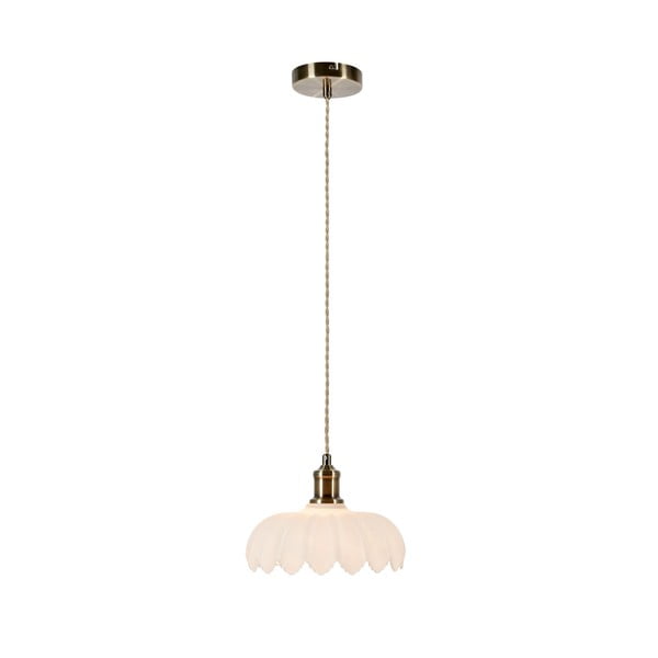 Fehér-sárgaréz színű függőlámpa üveg búrával ø 25,5 cm Kurage – Markslöjd