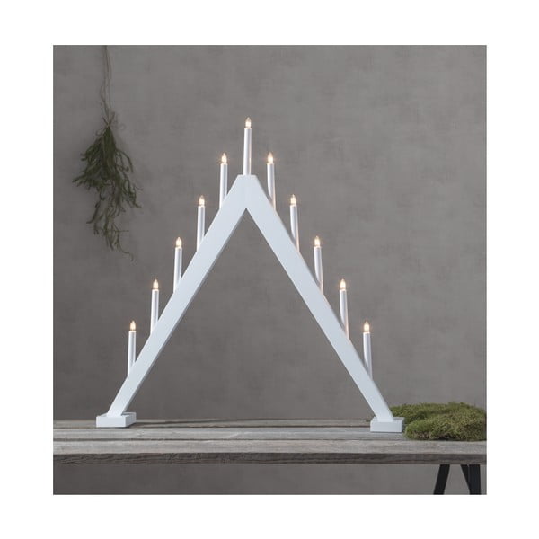 Trill fehér karácsonyi LED gyertyatartó, magasság 79 cm - Star Trading