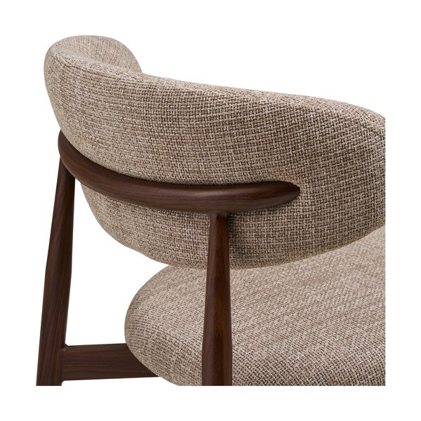 Bézs-sötétbarna kárpitozott étkezőszék Levanto – House Nordic-image-4