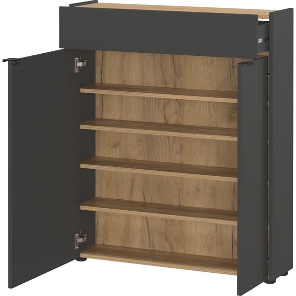 Antracitszürke szekrény 82x102x22 cm Ameca – Germania-image-2