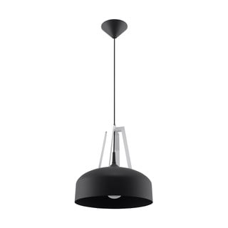 Olla fekete függőlámpa fa-fém búrával  ø 30 cm- Nice Lamps