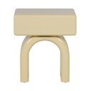 Világossárga fényes éjjeliszekrény Zorel – WOOOD